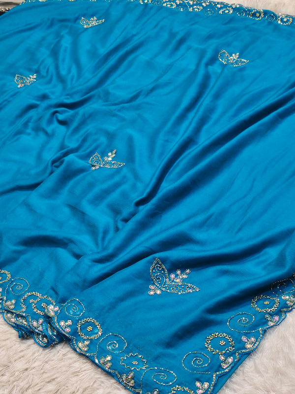 Premium Soft Chiffon Saree withBlouse – Lightweight Party Wear Collection