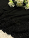 Elegant Black Embroidered Saree with Designer Border