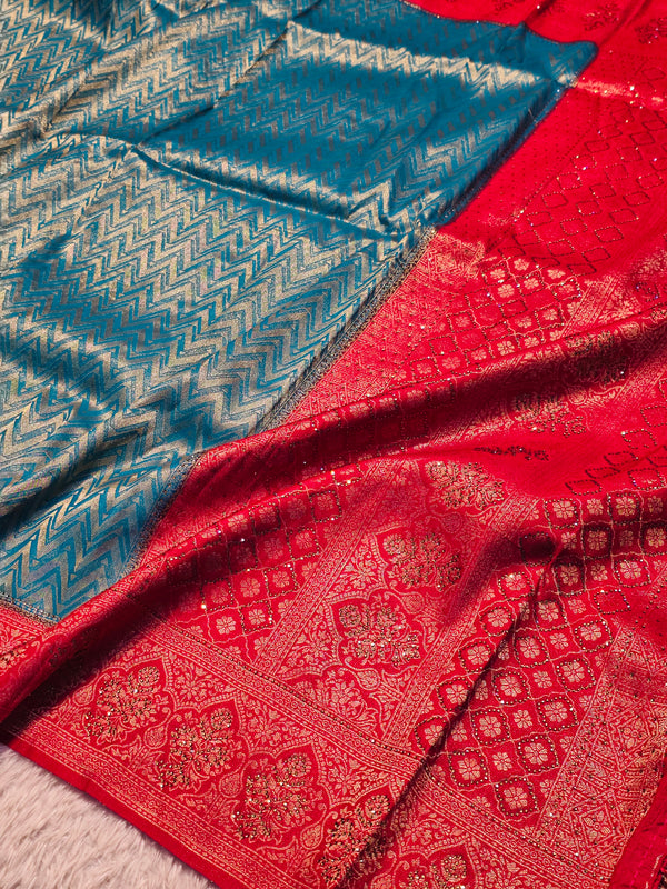 Elegant Soft Silk Saree with Designer Blouse Piece