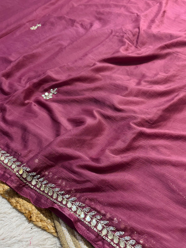 Elegant Chiffon Saree with Running Blouse Piece