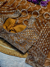 Elegant Net Saree with Designer Ready-Made Blouse