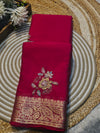 Premium Plain Chiffon Saree with Elegant Fall & Soft Finish