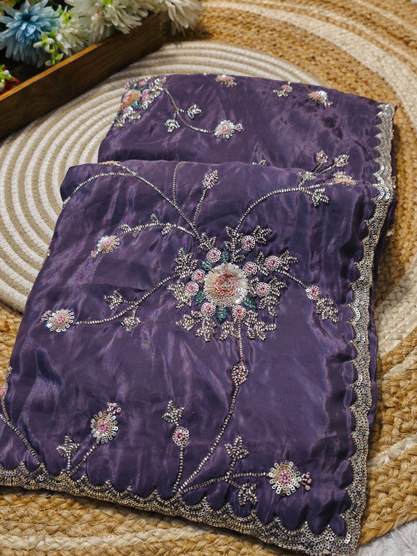 Elegant Satin Silk Saree with Rich Shine & Designer Look