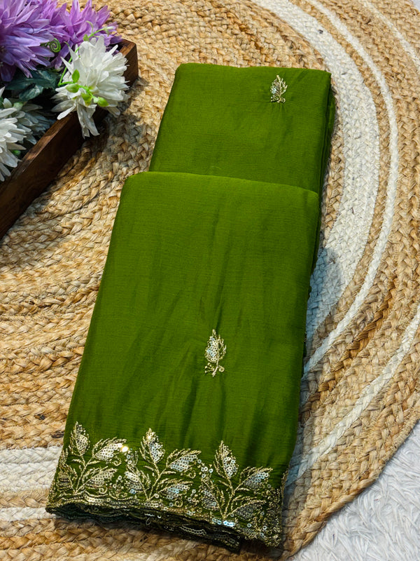 Semi Chiffon Saree with Elegant Look