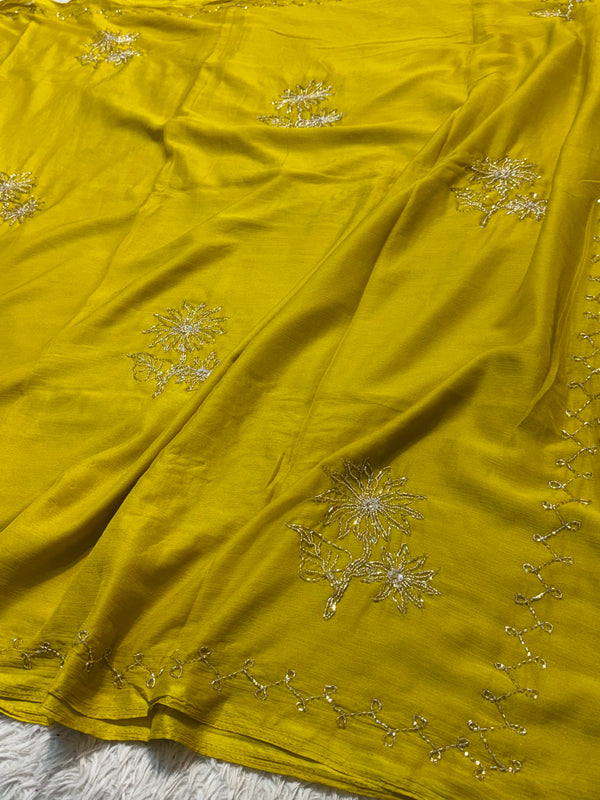 PremiumChiffon Saree with Elegant Fall & Soft Finish