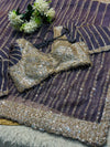 Elegant Net Saree Ready Made Blouse with Designer Finish