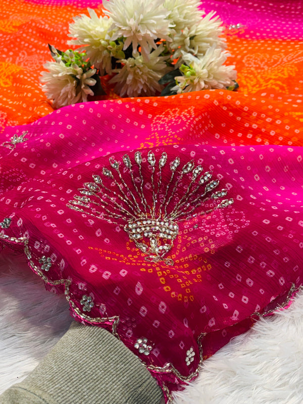 Elegant Chiffon Saree with Designer Embroidery – Lightweight Party Wear Saree