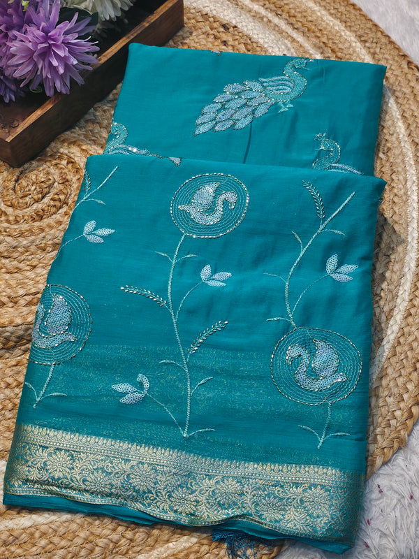 Elegant Chinon Saree with Soft Flow & Rich Finish