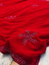 Red Georgette Saree with Elegant Draping