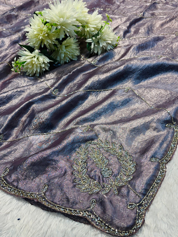 Frendy Silk Saree with Elegant Embroidery Work – Party Wear Designer Saree