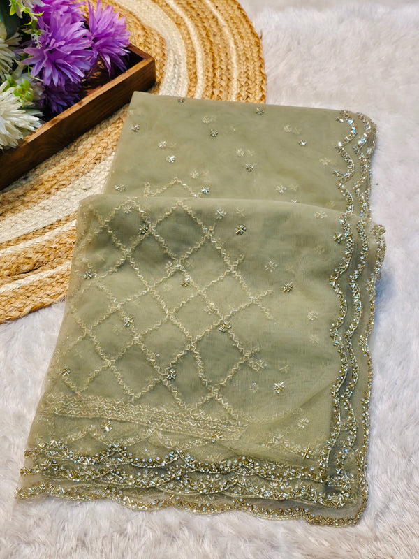 Premium Soft Net Saree with Heavy Sequence Work & Designer Blouse
