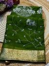 Elegant Chinon Saree with Graceful Drape