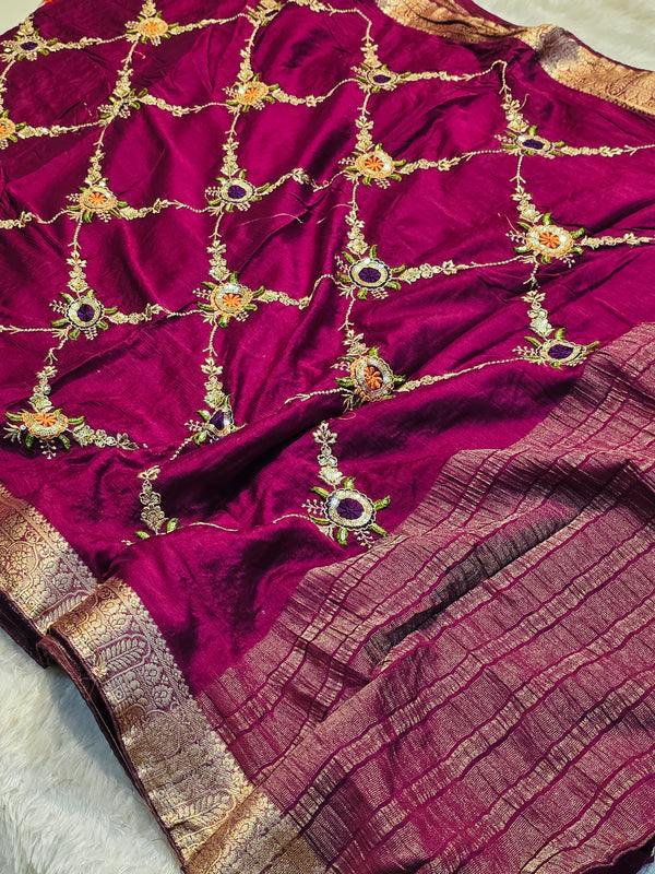 Elegant Semi Chiffon Saree with Lightweight Flow & Graceful Fall