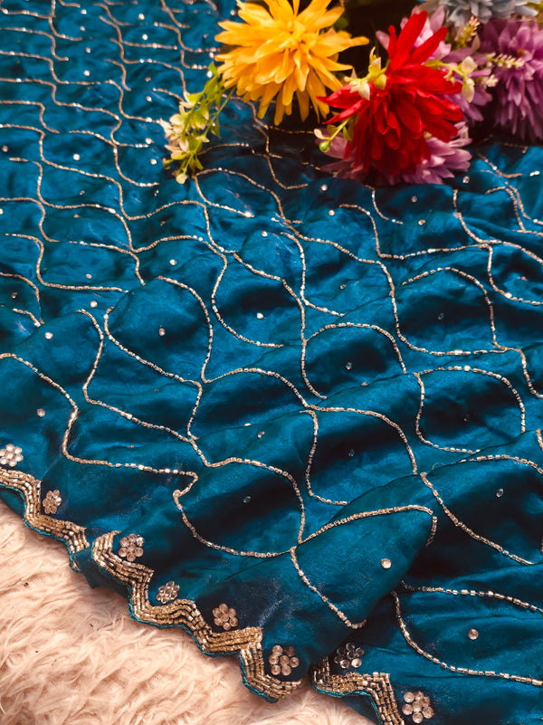 Elegant Frendy Silk Saree with Designer Blouse – Premium Party Wear