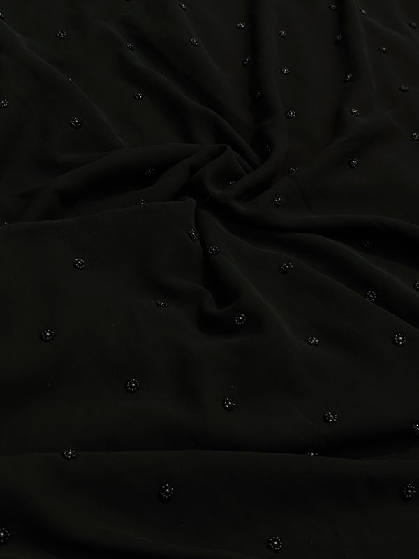 Elegant Black Georgette Saree with Stylish Look