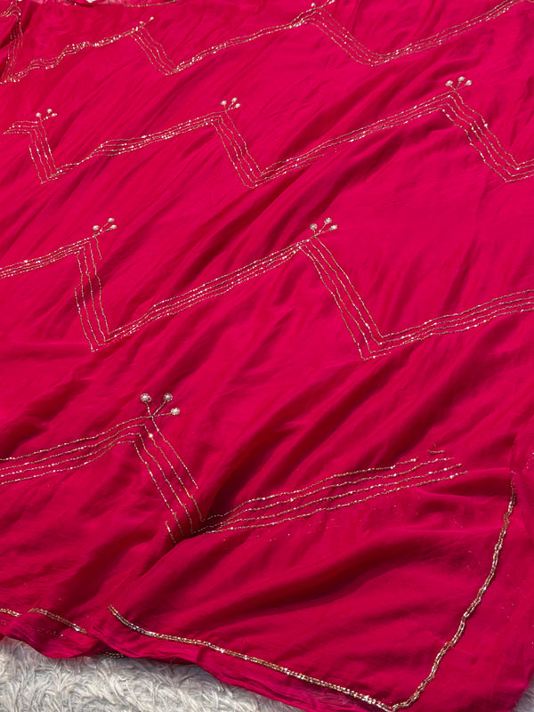 Elegant Soft Chiffon Saree with Flowy Drape