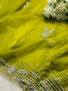 Elegant Designer Net Saree with Heavy Embroidery Blouse