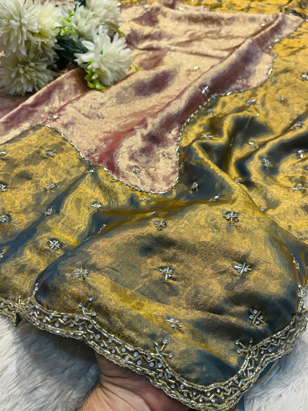 Frendy Silk Saree with Designer Blouse – Elegant Party Wear Collection