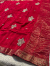 Premium H.O. Silk Saree with Elegant Handwork