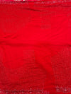 Red Georgette Saree with Heavy Designer Blouse – Party & Wedding Wear