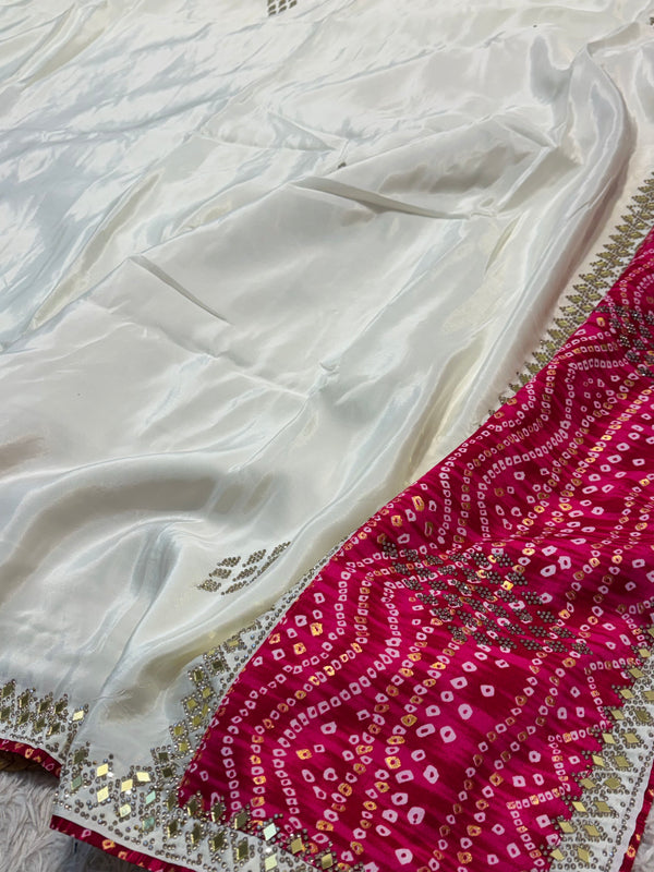 Elegant White Silk Saree – Timeless Grace & Sophisticated Look