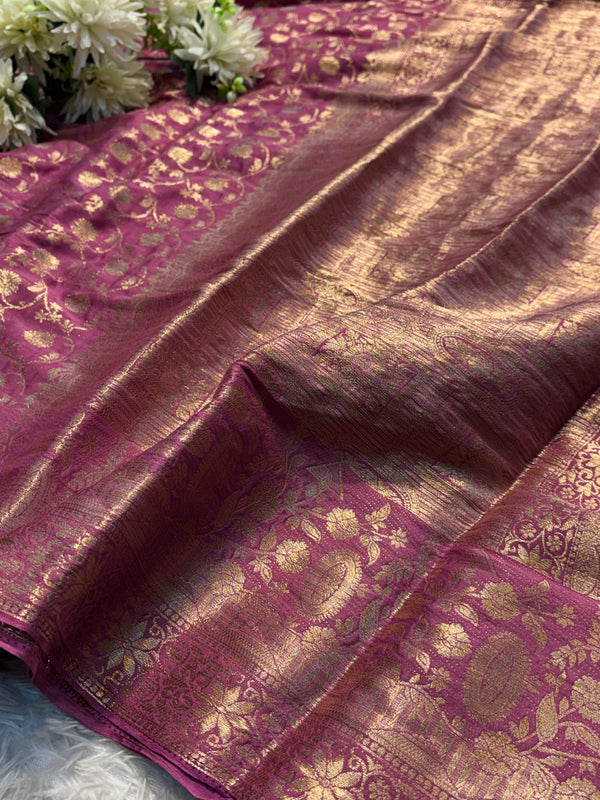 Traditional Woven Border Soft Silk Saree With Blouse Piece