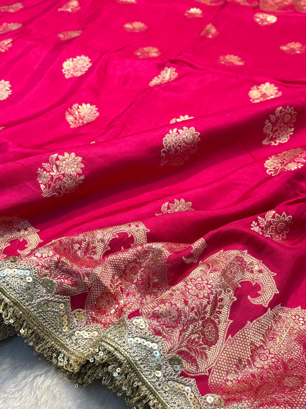 Handcrafted Silk Saree| Festive Wear Saree with Zari Work