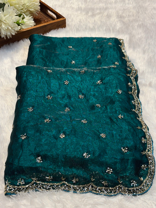 Frendy Silk Saree – Elegant Soft Silk Designer Saree with Blouse Piece