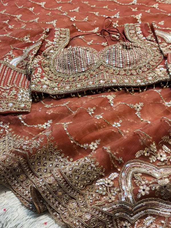 Elegant Net Saree with Ready-Made Blouse