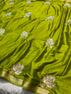 Elegant Chinon Saree with Designer Work