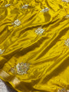 Elegant Chinon Saree with Designer Work