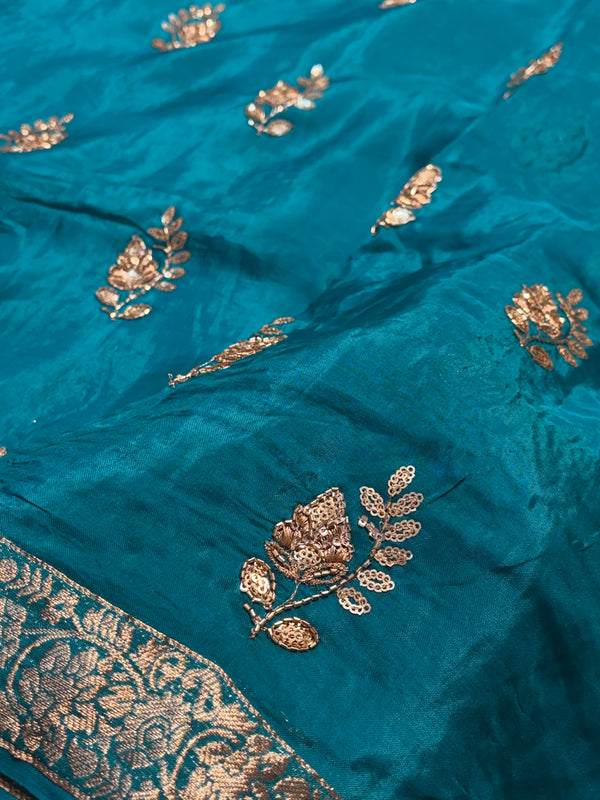 Elegant H.O. Silk Saree with Traditional Detailing
