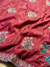 Elegant H.O. Silk Saree with Intricate Handwork
