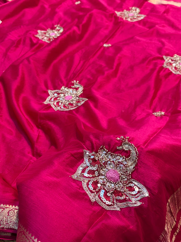Elegant Chinon Saree with Premium Finish
