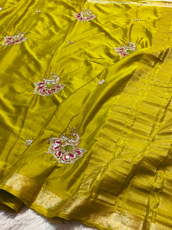 Elegant Chinon Saree with Premium Finish