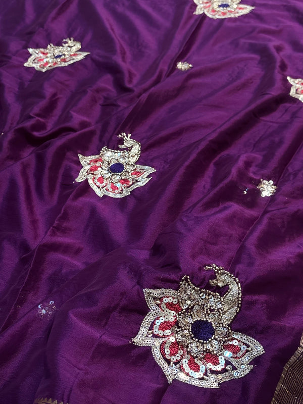 Elegant Chinon Saree with Premium Finish