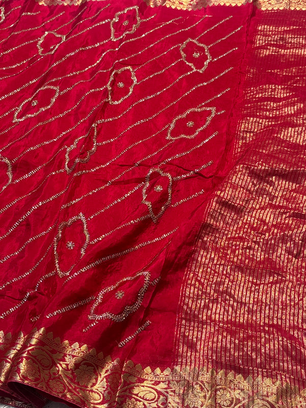 Premium H.O. Silk Saree with Elegant Handwork