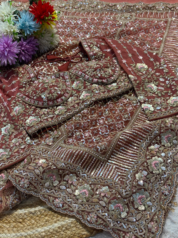 Elegant Net Saree with Ready-Made Blouse