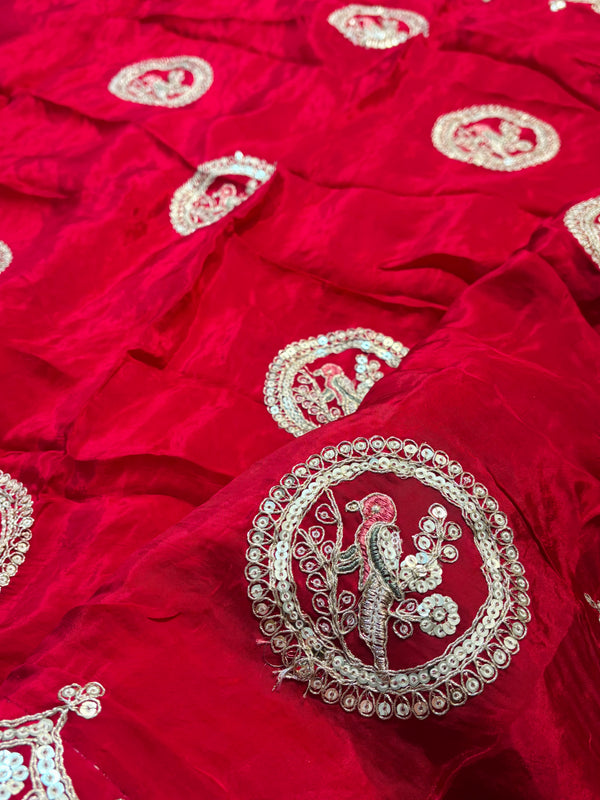 Premium Thread & Sequin Work Saree with Designer Blouse