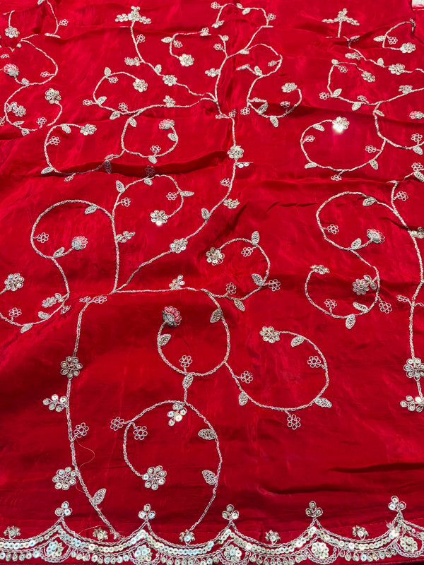 Premium Thread & Sequin Work Saree with Designer Blouse
