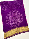 Arresting Purple Pure Bandhni Zari Pallu Modal Soft Silk Saree With Blouse