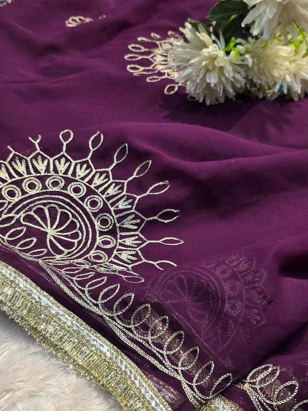 Elegant Soft Chiffon Saree with Designer Blouse