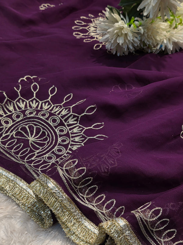 Elegant Soft Chiffon Saree with Designer Blouse