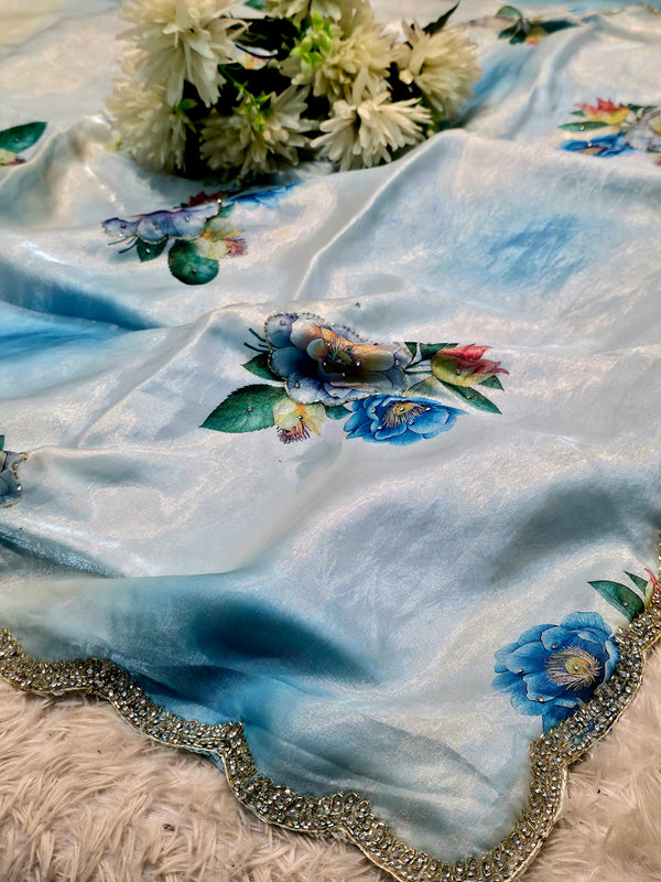 Floral Frendy Silk Saree – Soft Elegant Look