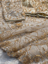 Elegant Net Saree with Ready-Made Designer Blouse