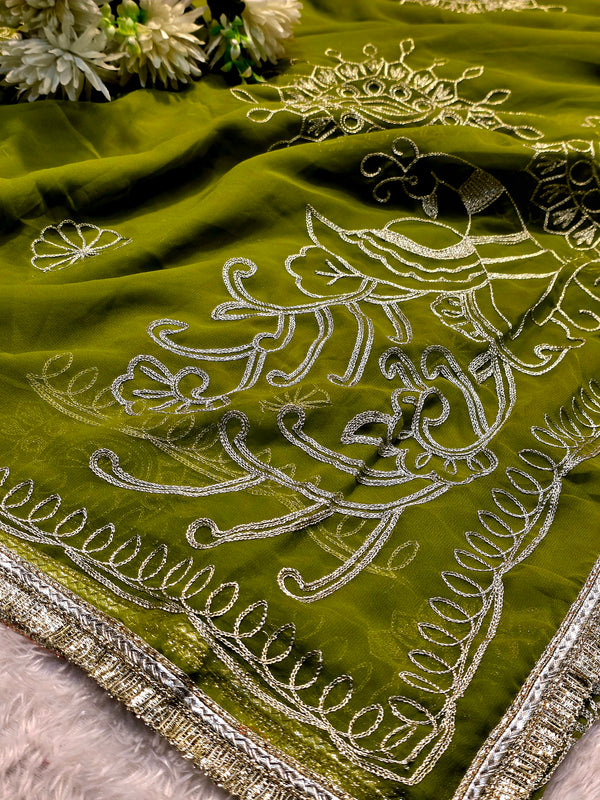 Elegant Soft Chiffon Saree with Designer Blouse