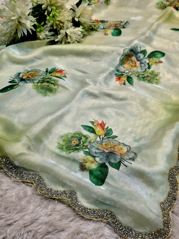 Floral Frendy Silk Saree – Soft Elegant Look