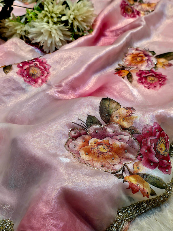 Floral Frendy Silk Saree – Soft Elegant Look