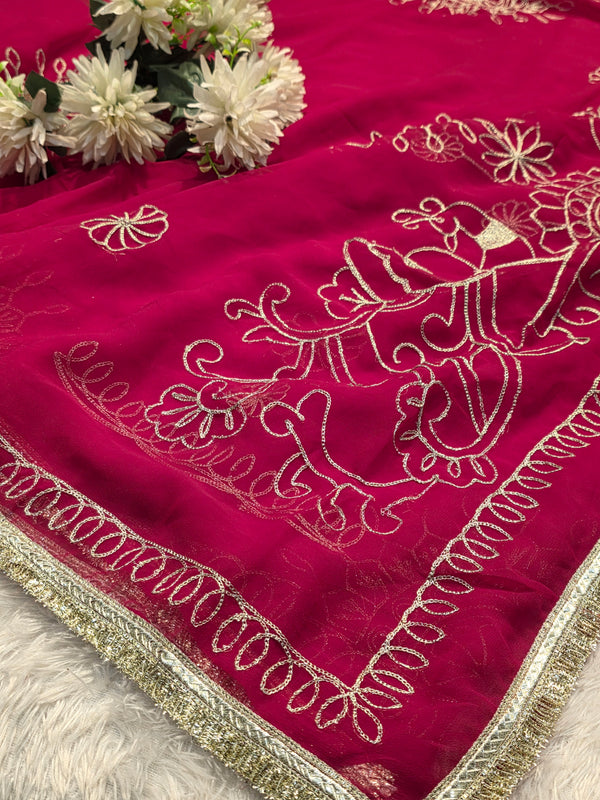 Elegant Soft Chiffon Saree with Designer Blouse