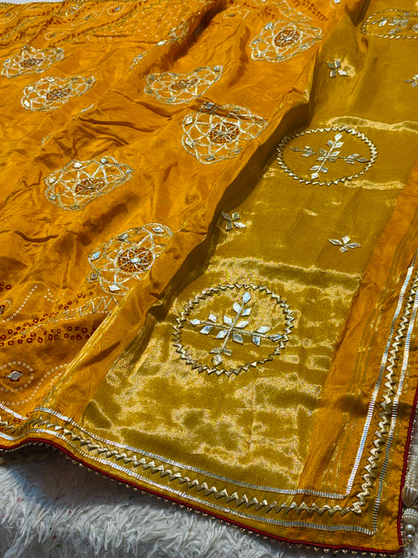 Elegant Gaji Silk Saree with a Rich Traditional Look